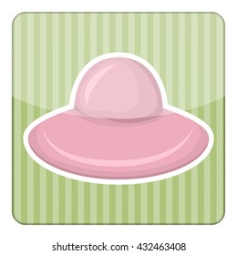 Woman hat colorful icon