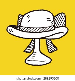 woman hat doodle