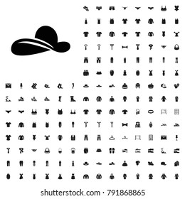 Woman hat icon illustration isolated vector sign symbol. editable clothes icons vector set.