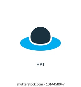 Woman hat icon. Logo element illustration. Woman hat symbol design from 2 colored collection. Simple Woman hat concept. Can be used in web and mobile.