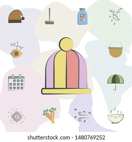Woman hat icon. Universal set of autumn for website design and development, app development