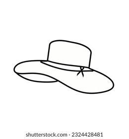 Icono de sombrero de mujer. Vector Graphics, uso para presentación de aplicaciones móviles del sitio web.