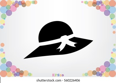 woman hat icon vector illustration 