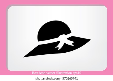 woman hat icon vector illustration eps10.