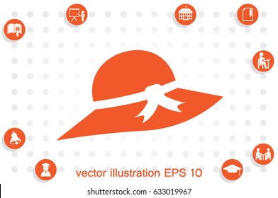 woman hat icon vector illustration eps10.