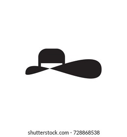 Woman hat icon. Vector isolated icon for web and mobile on white background.