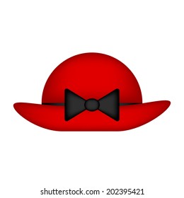 Woman hat on white background. Vector illustration.