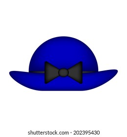 Woman hat on white background. Vector illustration.