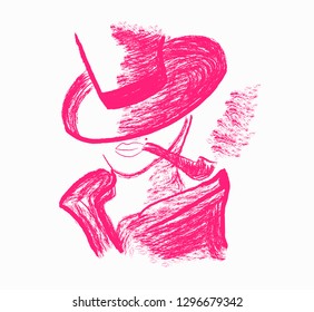 Woman with a hat and a pipe