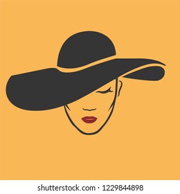 Woman hat silhouette