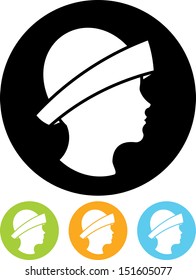 Woman in hat vector  