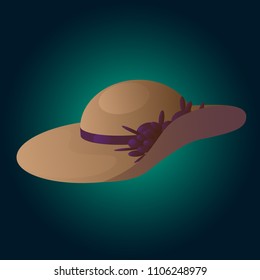 Woman hat vector illustration