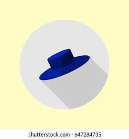 Woman hat vector illustration, flat icon