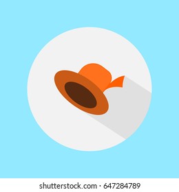 Woman hat vector illustration, flat icon