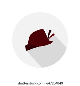 Woman hat vector illustration, flat icon