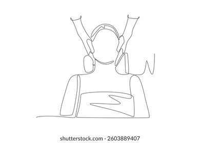 Woman having facial. Getting a massage or facial concept one-line drawing