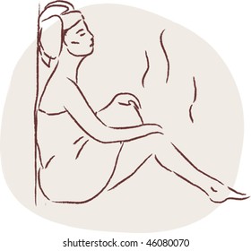 Woman Having Hot Dry Finish Sauna