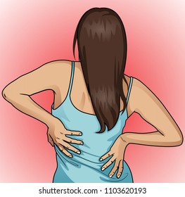 Woman Having Pain In Her Back