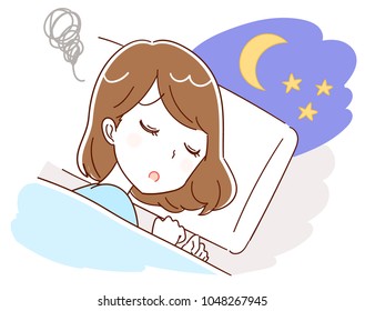 A woman is having trouble with insomnia