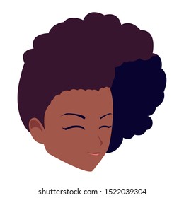 woman head design, Girl female person people human and social media theme Vector illustration