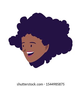 woman head design, Girl female person people human and social media theme Vector illustration