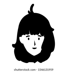 woman head design, Girl female person people human and social media theme Vector illustration