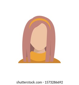 woman head design, Girl female person people human and social media theme Vector illustration