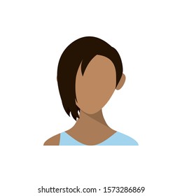 woman head design, Girl female person people human and social media theme Vector illustration