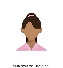 woman head design, Girl female person people human and social media theme Vector illustration