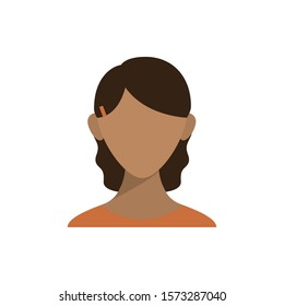 woman head design, Girl female person people human and social media theme Vector illustration