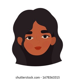 woman head design, Girl female person people human and social media theme Vector illustration