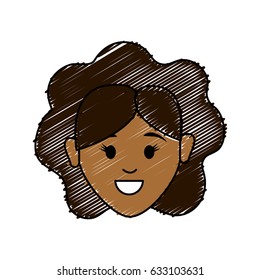 woman head and face with hairstyle