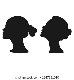 Woman Head icon sign for stock vector.