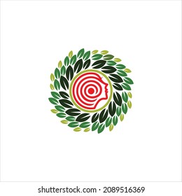 planilla vectorial del logotipo de la cabeza de la mujer