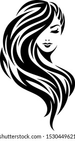 Woman Head On White Background Stock Vector (Royalty Free) 1530449621 ...