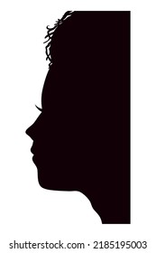 woman head profile silhouette icon