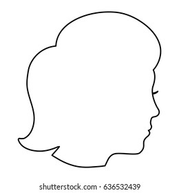 Woman head silhouette