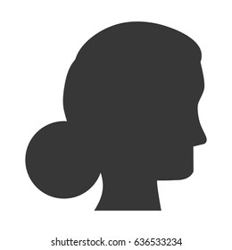 Woman head silhouette 