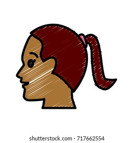 Woman head silhouette
