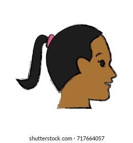 Woman head silhouette