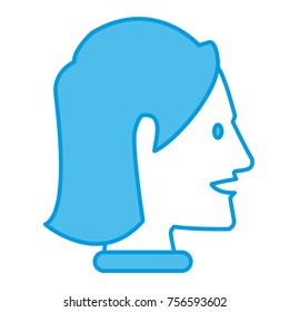 Woman head silhouette