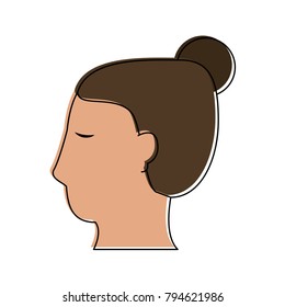 Woman head silhouette