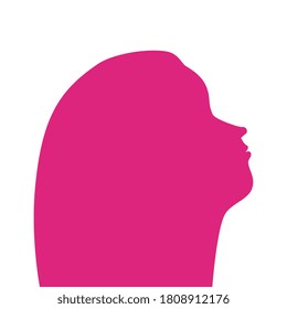 woman head silhouette design, Girl female person people human and social media theme Vector illustration