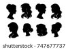 woman hair silhouette