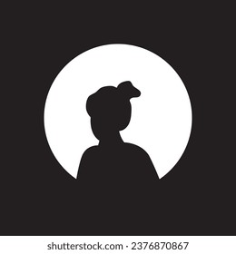 Woman head silhouette, face profile, sketch. Hand drawn vector illustration, isolated on white background. Design for invitation, greeting card, vintage style.
