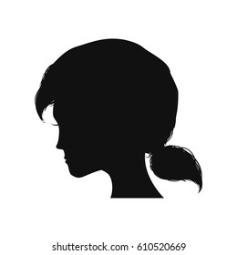 Woman head silhouette icon vector illustration graphic design