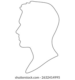 Woman head silhouette profile illustration