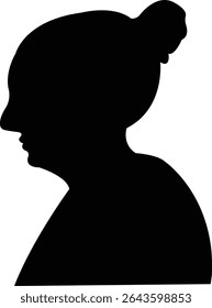 a woman head silhouette vcetor