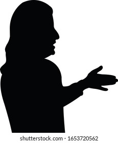 a woman head silhouette vector