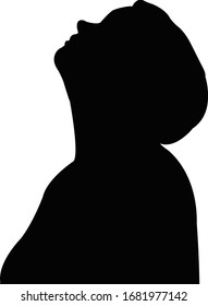 Muslim Lady Head Scarf Silhouette Vector Stock Vector (Royalty Free ...